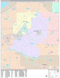 Cleveland Heights Wall Map Premium Style 2024